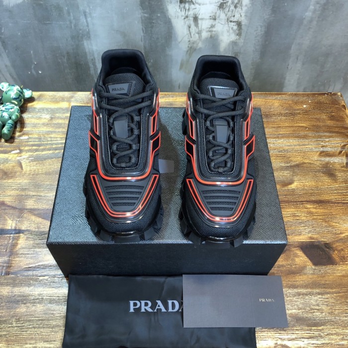 PRADA Cloudbust Thunder Knit 'Black Red'