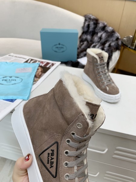 PRADA Martin Boots Women's Brown