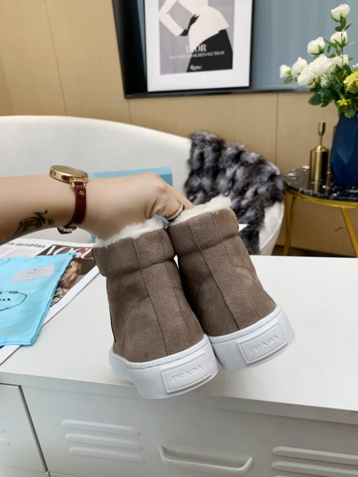 PRADA Martin Boots Women's Brown