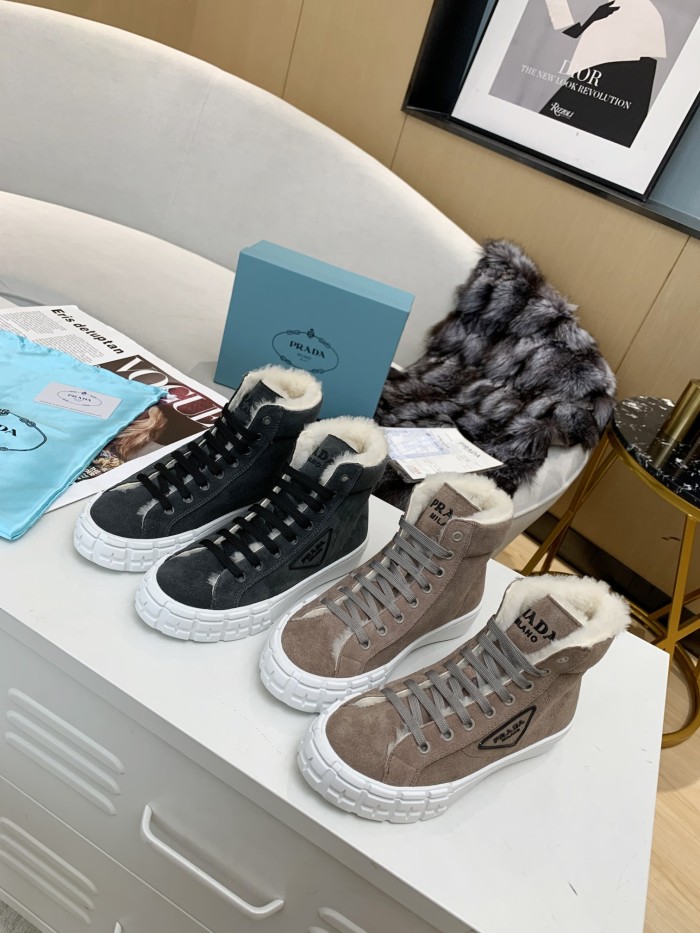 PRADA Martin Boots Women's Brown