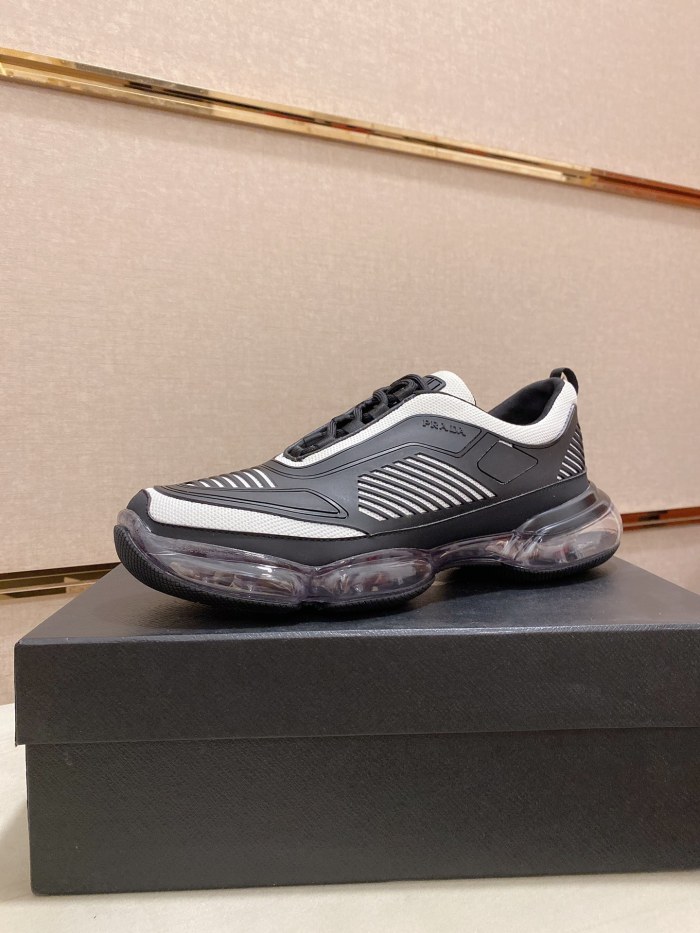 PRADA Cloudbust Air Leather Low top Casual Shoes Men's Black