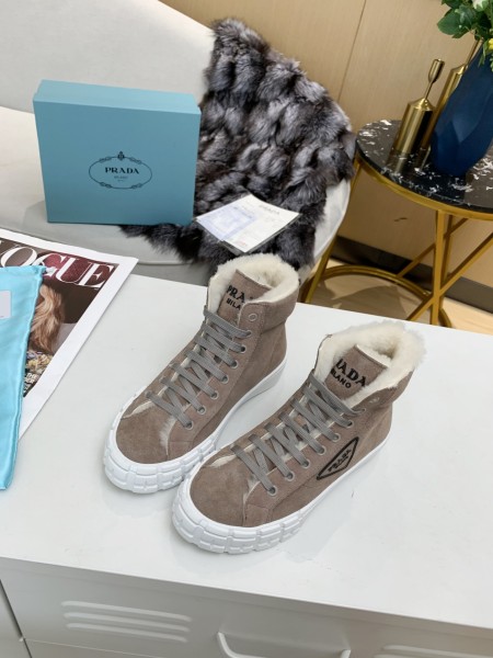 PRADA Martin Boots Women's Brown