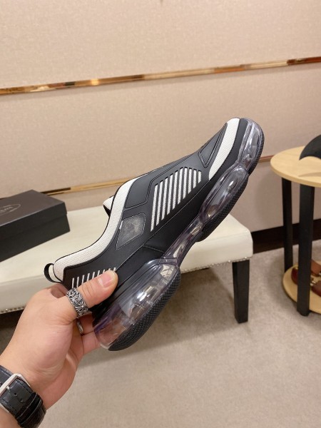 PRADA Cloudbust Air Leather Low top Casual Shoes Men's Black