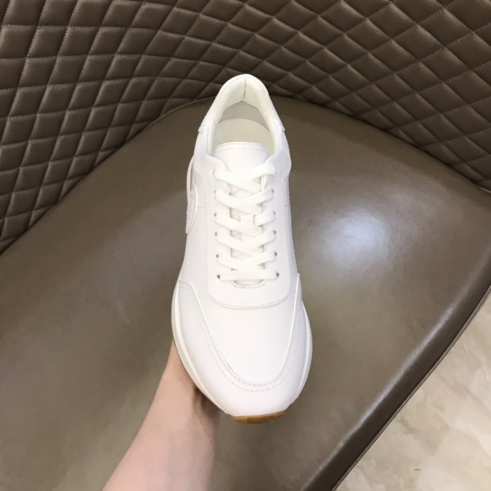 HERMES Drive Low top Casual Shoes Men's White