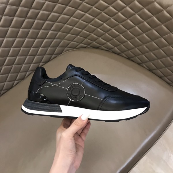 HERMES Drive Low Top Casual Shoes Men's Black