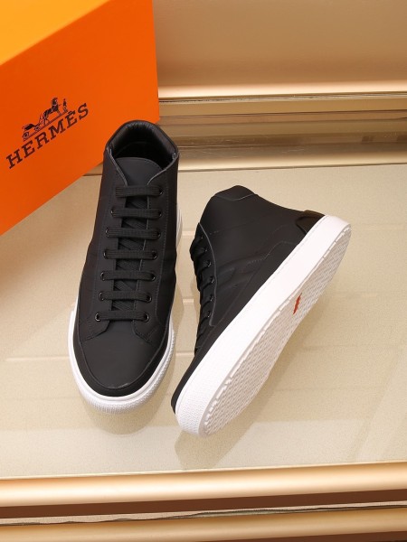 HERMES District High top Stylish Skateboarding Shoes Men's Black
