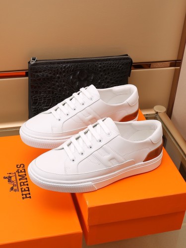 HERMES Deep Low Top Stylish Skateboarding Shoes Men's White