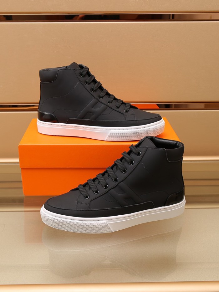 HERMES District High top Stylish Skateboarding Shoes Men's Black