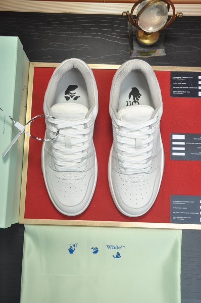 OFF-WHITE Out Of Office OOO Low Tops Triple White
