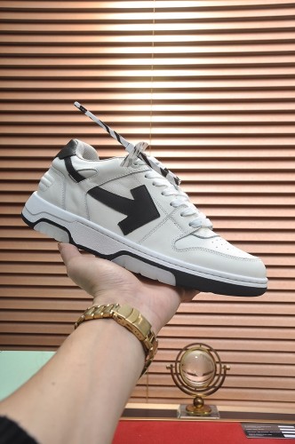 OFF-WHITE Out Of Office OOO 30 MM Low Tops Black White Blue