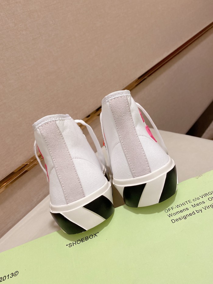 OFF-WHITE Vulcanized Hi Top White Fuchsia
