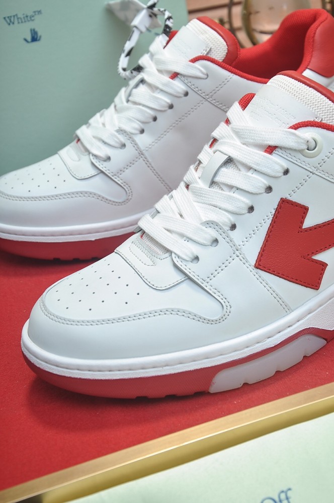 OFF-WHITE OOO Low Out Of Office White Red