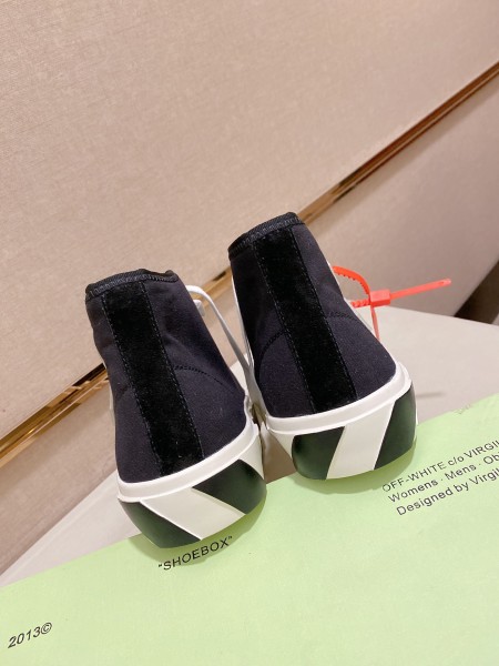 OFF-WHITE Vulcanized Hi Black Striped