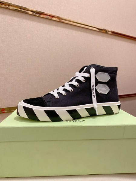 OFF-WHITE Vulcanized Hi Black Striped