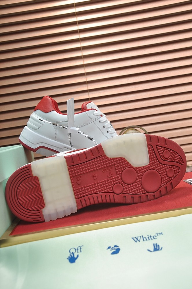 OFF-WHITE OOO Low Out Of Office White Red