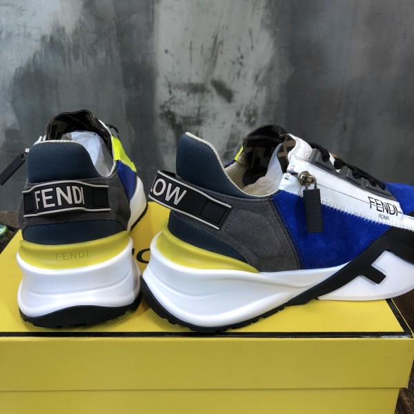 FENDI Flow Wear-Resistant Low-Top Casual Shoes Men's Blue