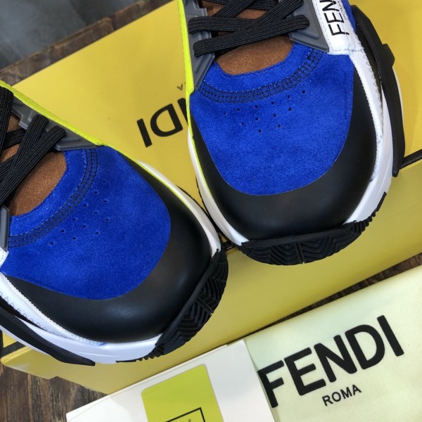 FENDI Flow Wear-Resistant Low-Top Casual Shoes Men's Blue