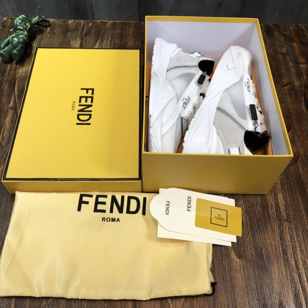 FENDI Nylon Low Top White