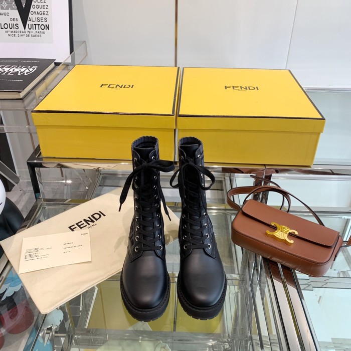 FENDI FF Rockoko Biker Boot 'Black'