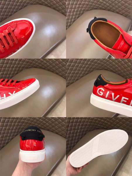 Givenchy Urban Street Leather Low top Skateboard Shoes Men's Red