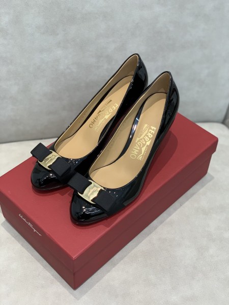 FERRAGAMO Carla Patent Pumps