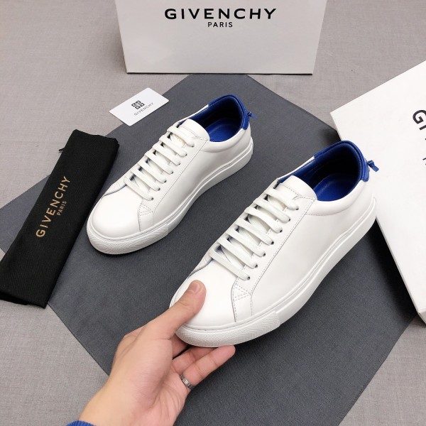 GIVENCHY Urban Street Cow Leather Athletic Shoes Blue White