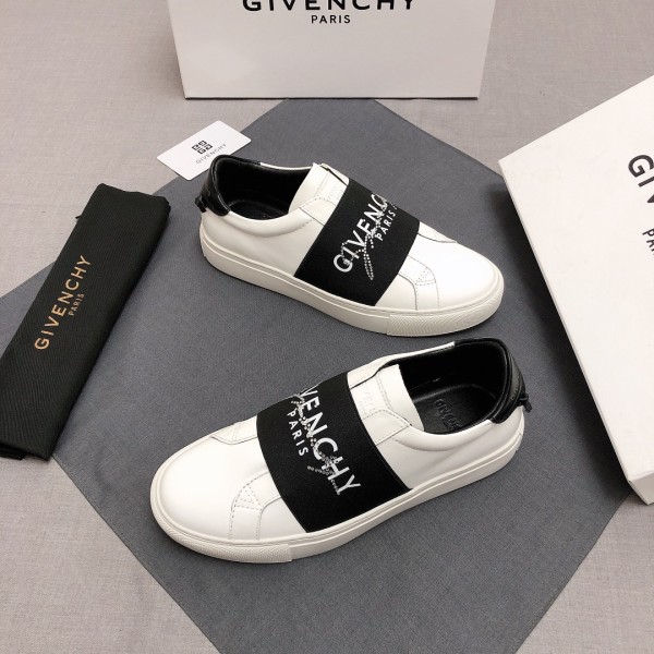GIVENCHY Cow Leather Casual Skateboard Shoes Black White
