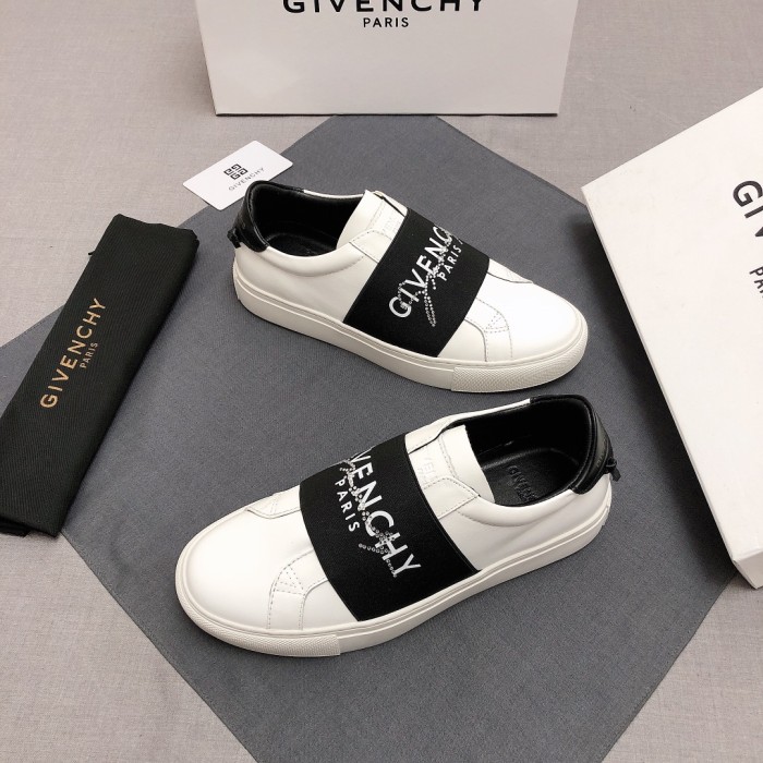 GIVENCHY Cow Leather Casual Skateboard Shoes Black White
