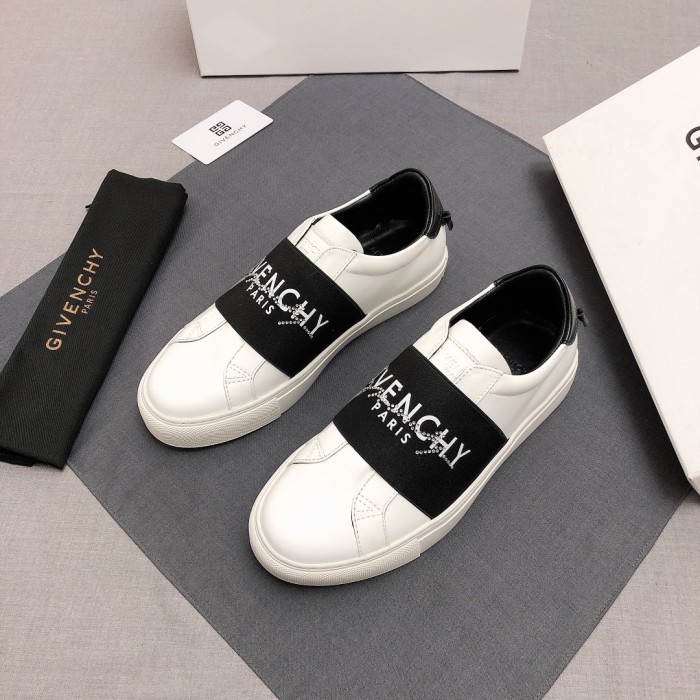 GIVENCHY Cow Leather Casual Skateboard Shoes Black White