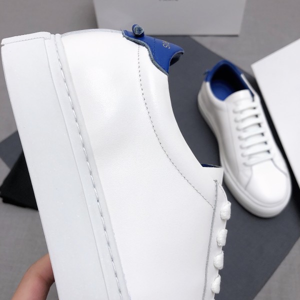 GIVENCHY Urban Street Cow Leather Athletic Shoes Blue White