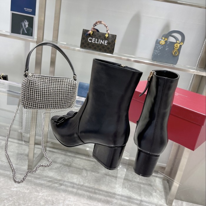 FERRAGAMO Viva Ankle Boots Women's Black