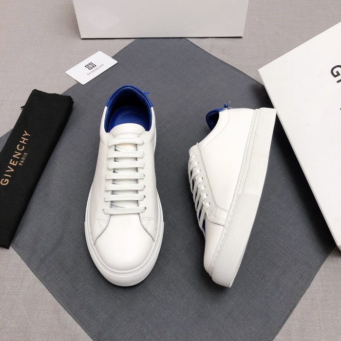 GIVENCHY Urban Street Cow Leather Athletic Shoes Blue White