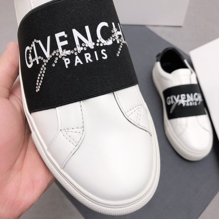 GIVENCHY Cow Leather Casual Skateboard Shoes Black White