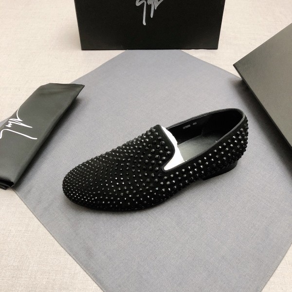 Giuseppe Zanotti/GZ Suede Loafers Men's Black