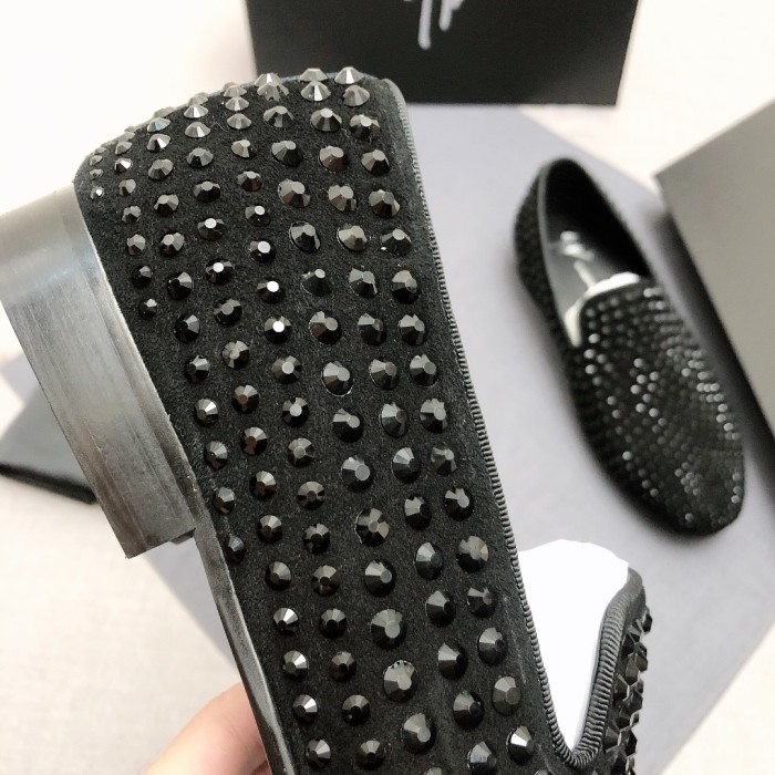 Giuseppe Zanotti/GZ Suede Loafers Men's Black