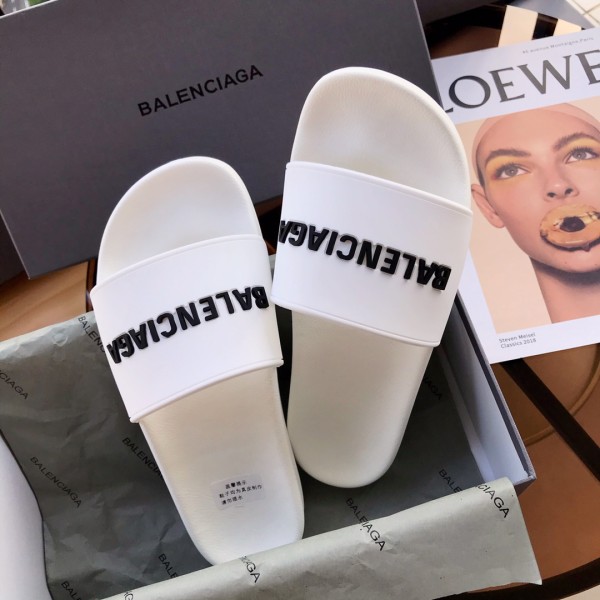 Balenciaga Pool Slide Eggshell