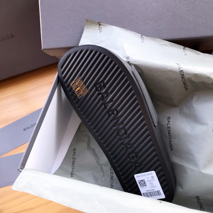 Balenciaga Pool Slide Black Fluo Green