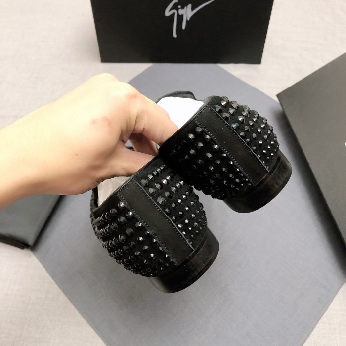 Giuseppe Zanotti/GZ Suede Loafers Men's Black