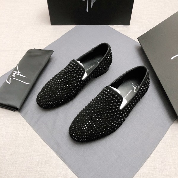 Giuseppe Zanotti/GZ Suede Loafers Men's Black