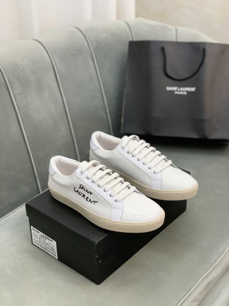 Saint Laurent Court Classic SL/06 Low Distressed Cream 611106GUP109113