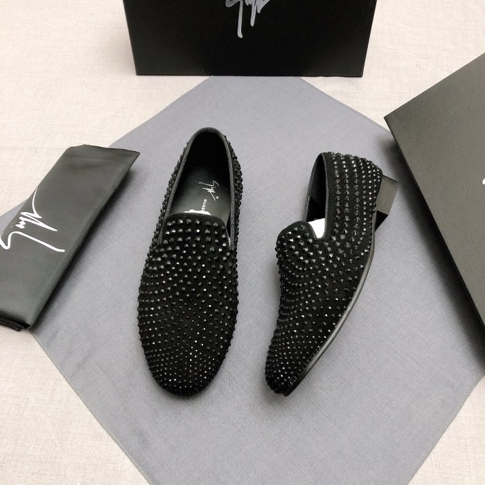 Giuseppe Zanotti/GZ Suede Loafers Men's Black