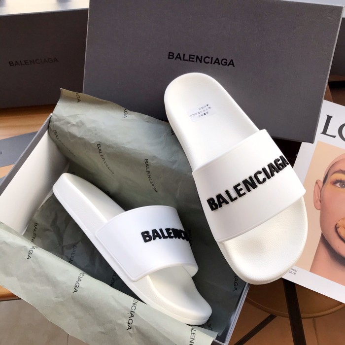 Balenciaga Pool Slide Eggshell