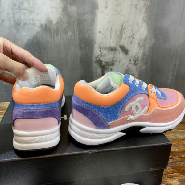 CHANEL Leather Comfortable Versatile Low-top Lifestyle Casual Shoes Women's Pink