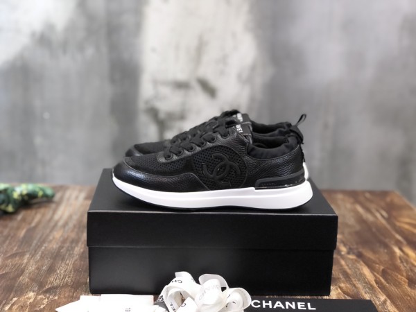 CHANEL Sneaker Fashion Sports Low-top Lifestyle Casual Shoes Women's Black