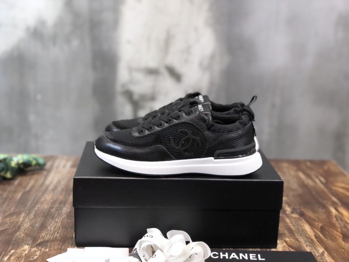 CHANEL Sneaker Fashion Sports Low-top Lifestyle Casual Shoes Women's Black