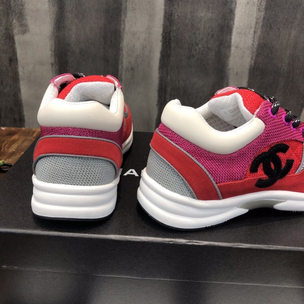 Chanel Low Top Trainer Pink Silver