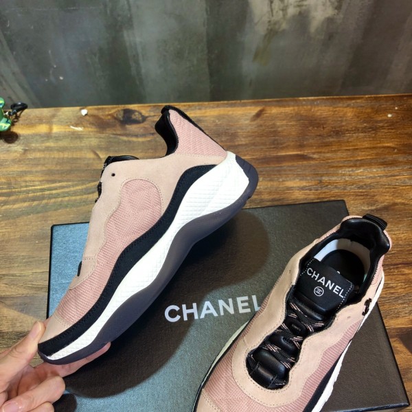 CHANEL wear-resistant and non-slip low-top casual shoes for women pink
