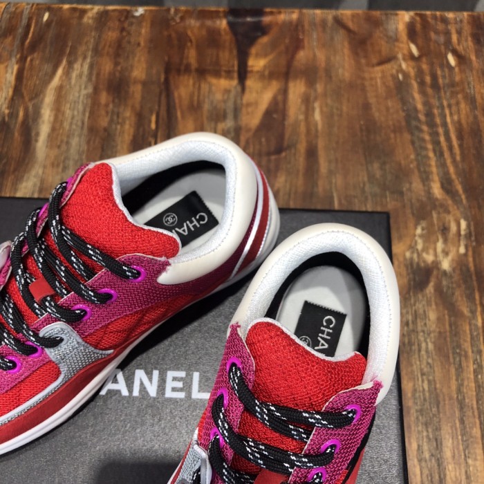 Chanel Low Top Trainer Pink Silver