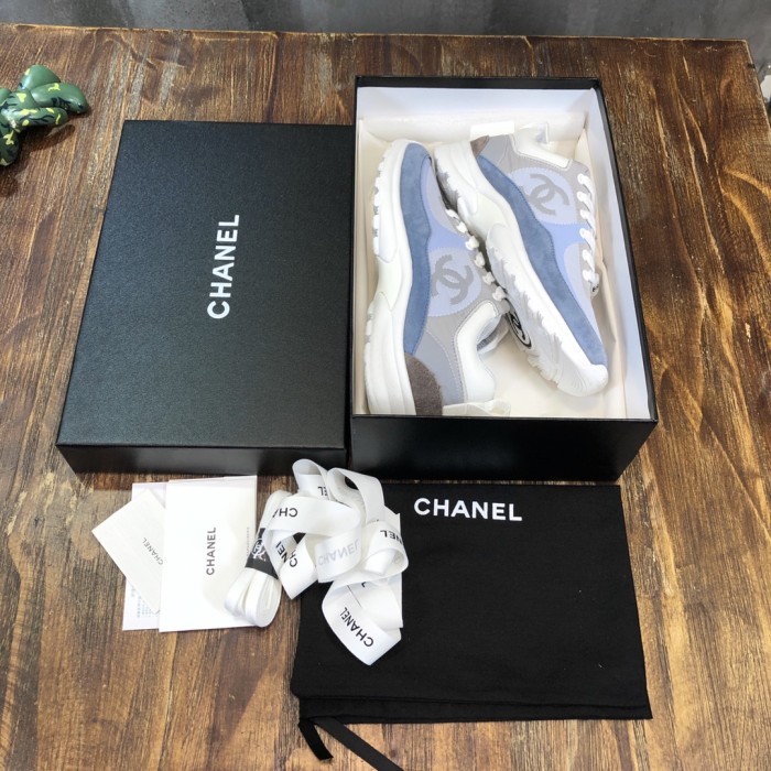 CHANEL Low-top lifestyle shoes for women Sky blue