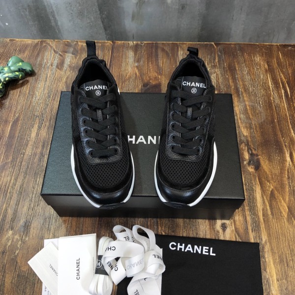 CHANEL Sneaker Fashion Sports Low-top Lifestyle Casual Shoes Women's Black